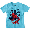 Boys Character Spiderman Tshirt Sky Blue