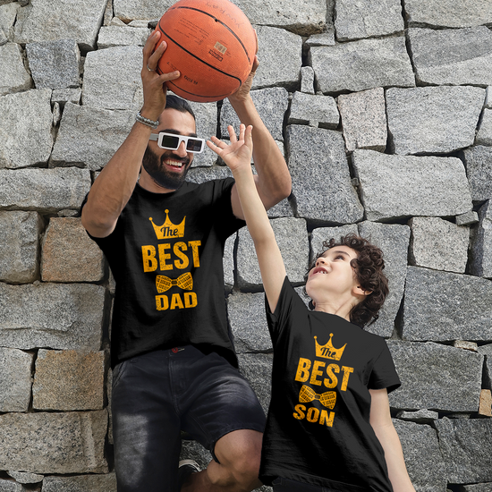 Best Dad And Son Black Tees