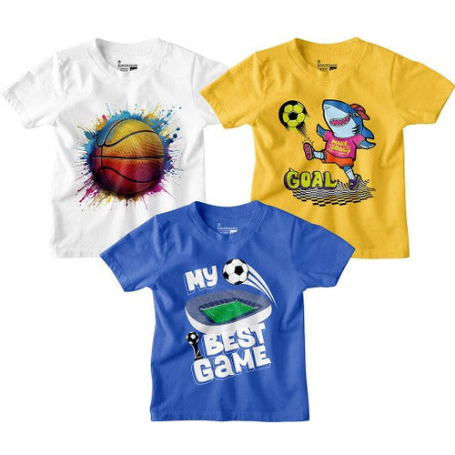 Boy Graphic Printed  Combo Tees