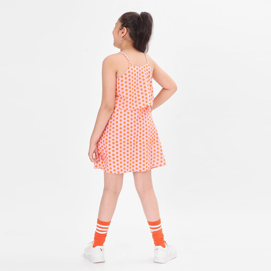 Printed Pink Girls Dress