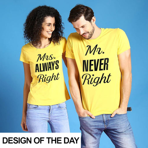 Mrs Always Right Couple Tees