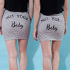 Not Your Baby, Matching Black And White Striped Skirts For Bffs