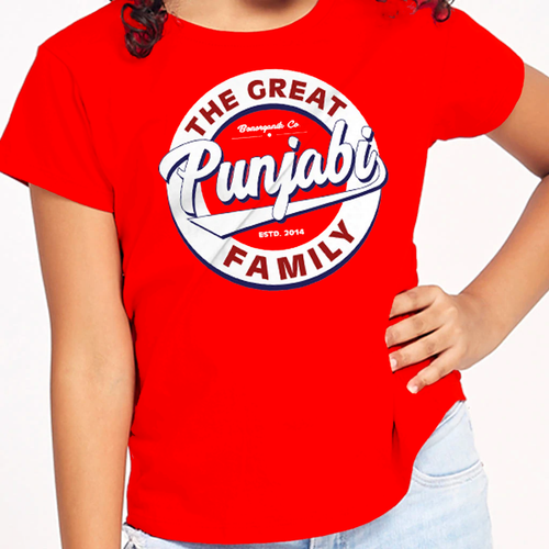 Punjabi Family, Matching Dad/Mom/Daughter Family Tees