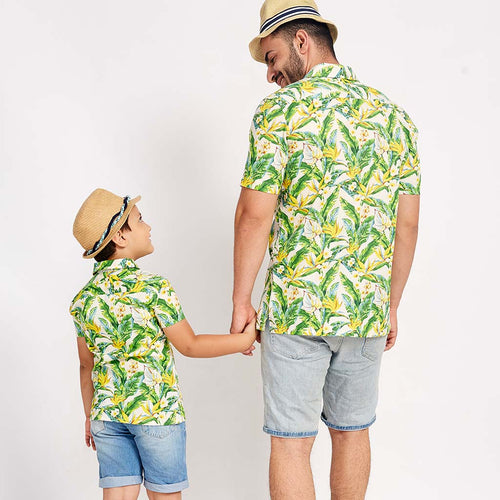 Tropical Vibes, Matching Shirts For Dad And Son