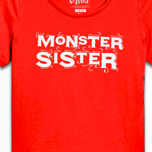 Monsters, Matching Bodysuit And Tee For Brother And Sister