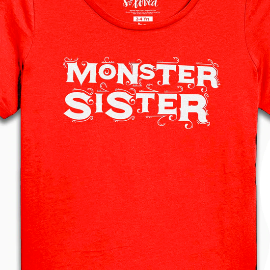 Monsters, Matching Bodysuit And Tee For Brother And Sister