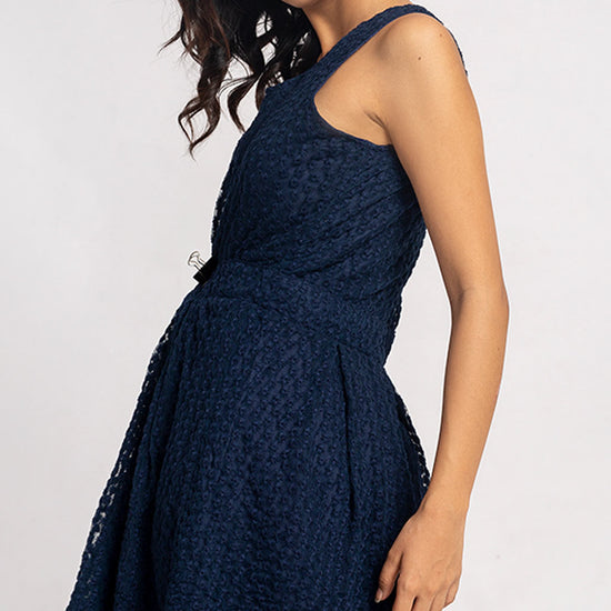 Navy Princess Skater Dress For Mom & Daughter