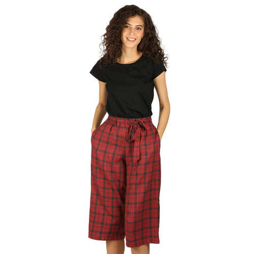 Red culottes with tee for mom & daughter