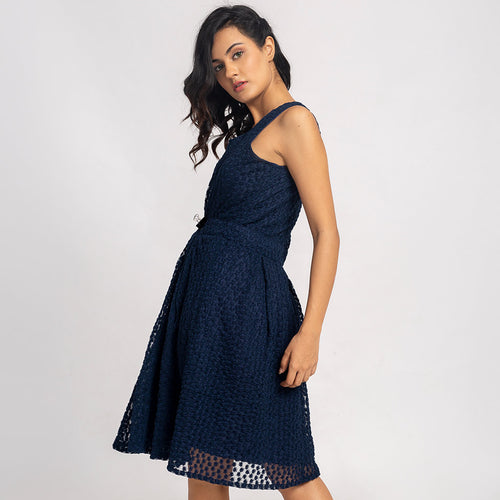 Navy Princess Skater Dress For Mom & Daughter