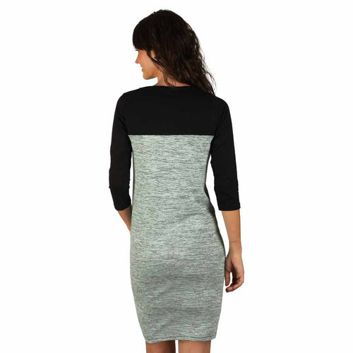 Pastel olive green yoke knitted dress for mom daughter