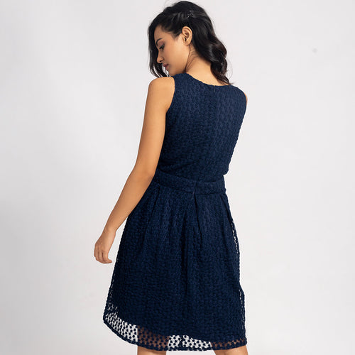 Navy Princess Skater Dress For Mom & Daughter