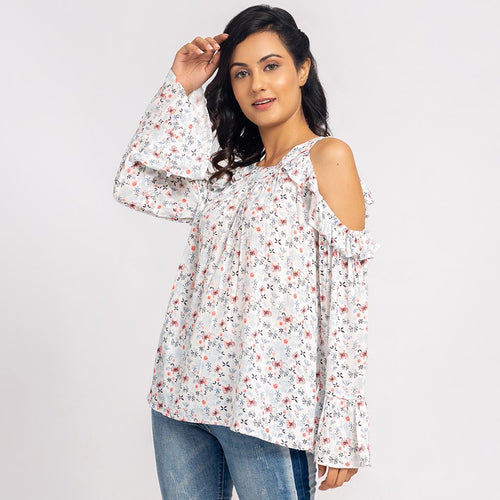 Flare Top Cold Shoulder Dress For Mom & Daughter