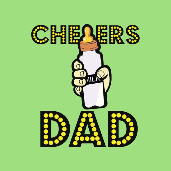 Bright Green Cheers Dad/ Son Father-Son Tees