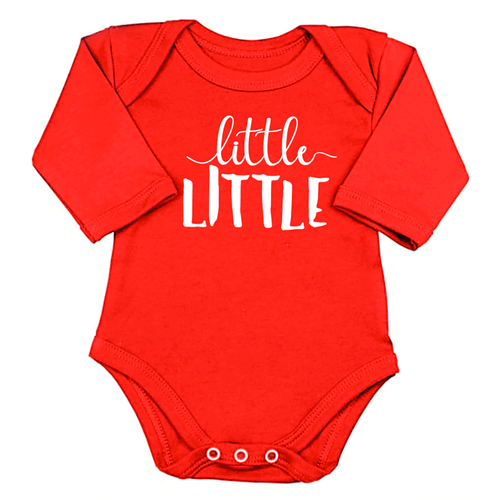 Big-Little(Red), Matching Bodysuit And Tee For Brother And Sister
