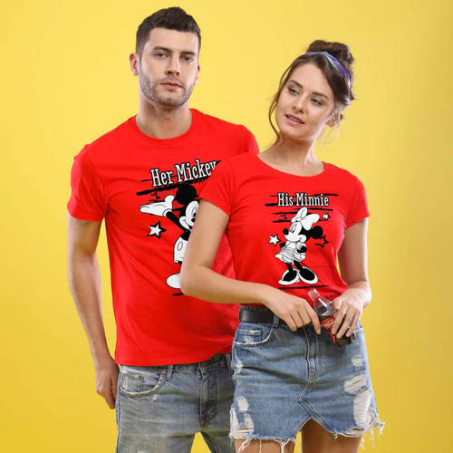 Her Mickey/His Minne, Disney Couple Tees