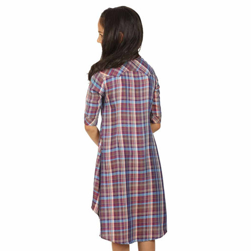 Checks high low dress for mom daughter