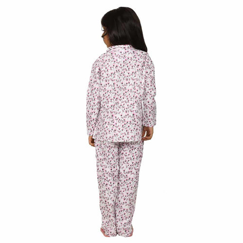 Pink Floral Print Sleepwear Set For Mom & Daughter