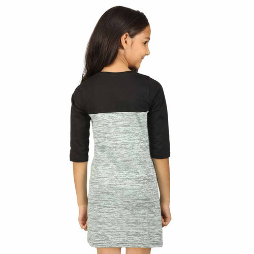 Pastel olive green yoke knitted dress for mom daughter