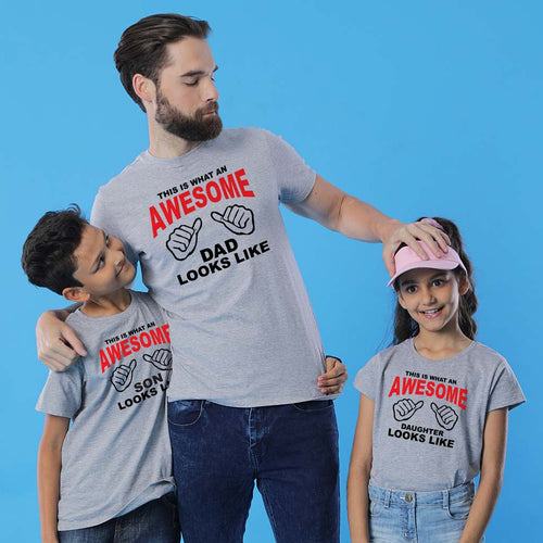 Awesome Looks Like Dad Daughter and Son Matching Tshirt