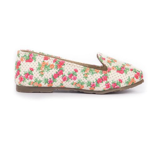 Floral White Matching Ballerinas For Mom And Daughter