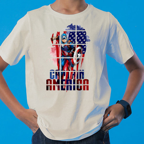Captain America Shield, Matching Marvel Tees For Dad And Son