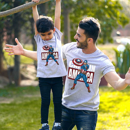 Captain America Always, Matching Marvel Tees For Dad/Son