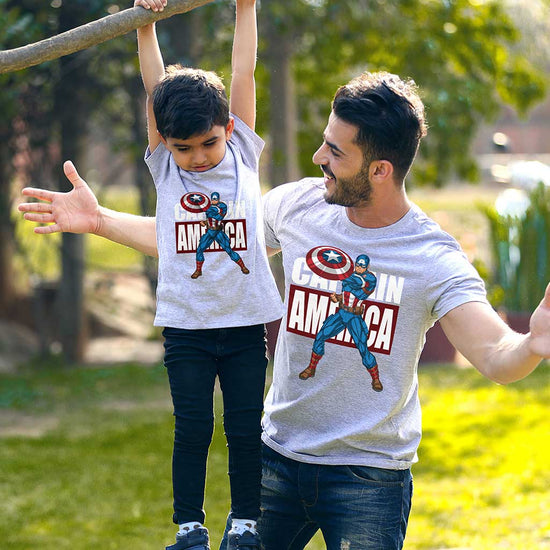 Captain America Always, Matching Marvel Tees For Dad/Son