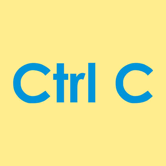 Yellow Ctrl C/Ctrl V Father-son Tees