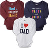 Daddys Baby, Set Of 3 Assorted Bodysuits For The Baby
