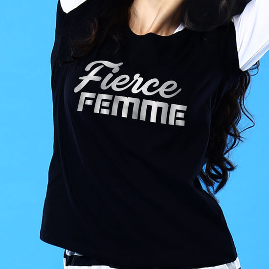 Fierce Femme/Mini, Matching Tee And Bodysuit For Mom And Baby (Girl)