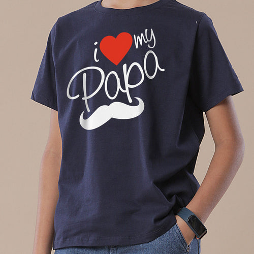 I Love My Beta/Papa, Matching Navy Blue Tees For Dad And Son