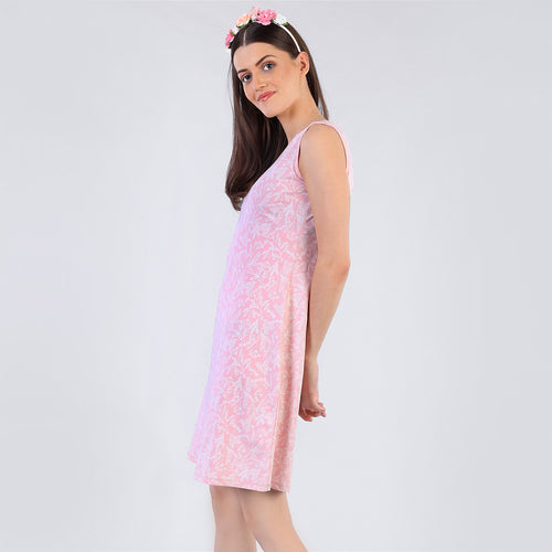 Pink All The Way Floral Print Shift Dress For Mom And Daughter