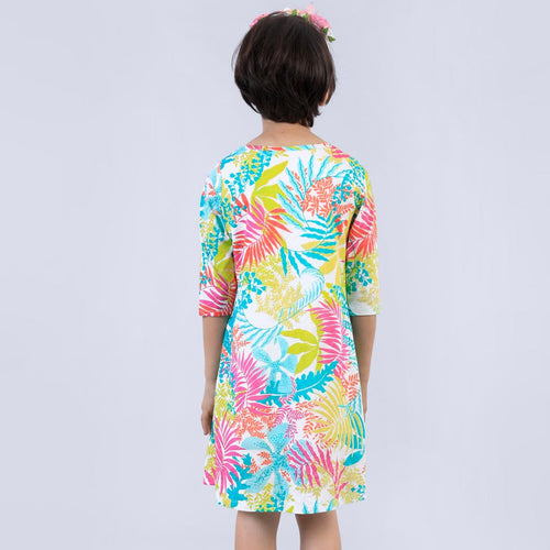 Tropical Addiction Flare Dress For Mom And Daughter