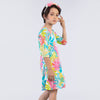 Tropical Addiction Flare Dress For Daughter