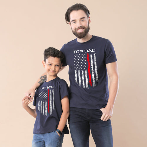 Top Dad and Top Son Matching T-Shirt