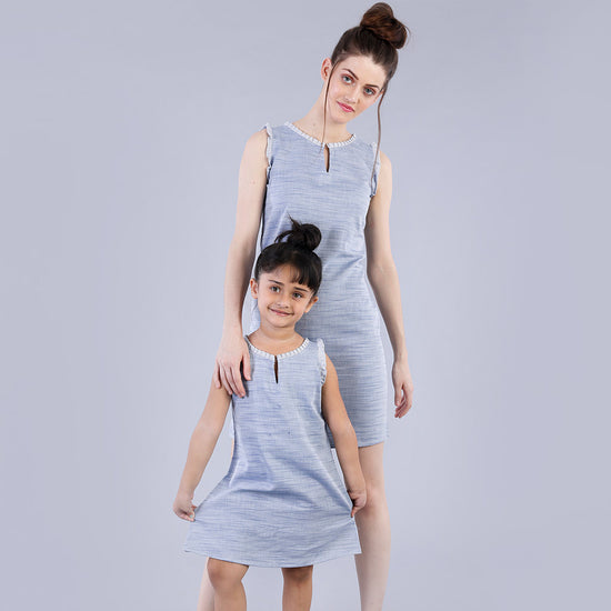 Ruffle Shift Dress For Mom And Daughter