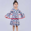 Blooming Love Drop Waist Pleated Dress For Daughter