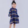 Blue Plaid Shirt Dress For Daughter