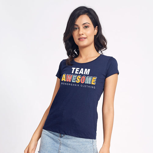 Team Awesome, Matching Tees For Mom, Dad And Two Daughters