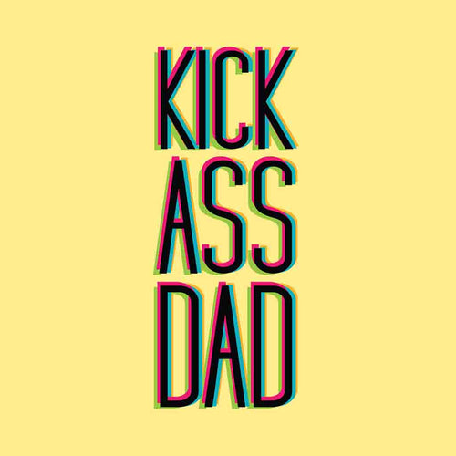 Yellow Kickass Dad And Son Tshirt