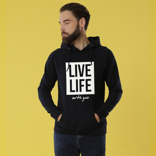 Live Life, Matching Black Hoodies For Couple