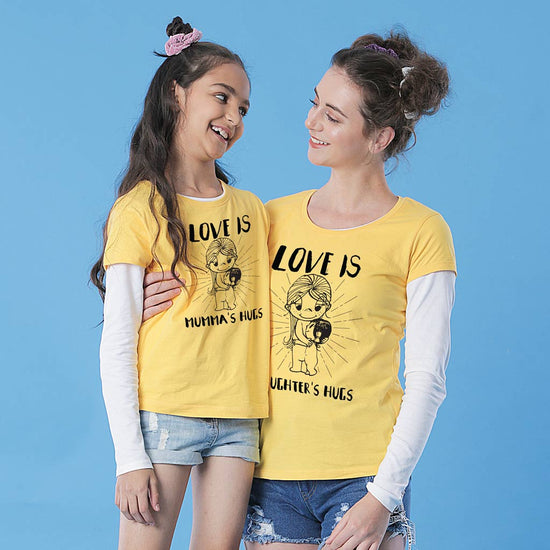 Love is Mumma's Hugs/Love is Daughter's Hugs Tees