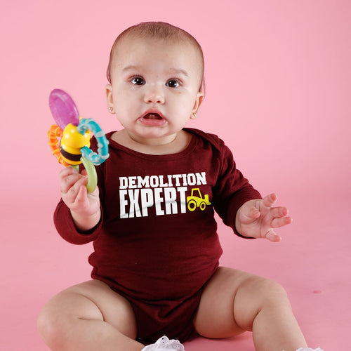 Master Builder/Demolition Expert, Matching Tee And Bodysuit For Dad And Baby (Boy)