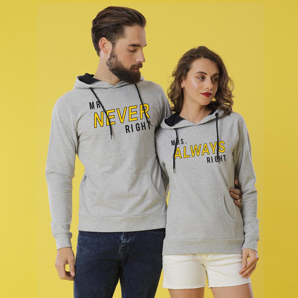 Mrs Always Right, Matching Hoodies For Couples