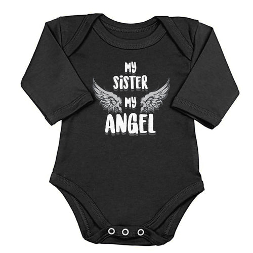 My Angel-My Hero, Matching Bodysuit And Tee For Brother And Sister