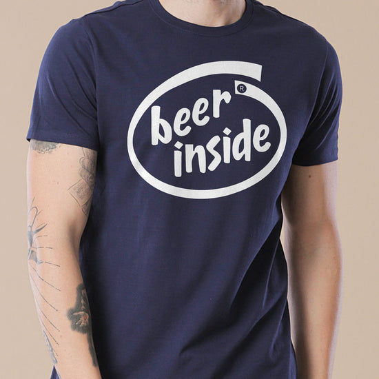 Navy Blue Beer Inside Father-Son Tees