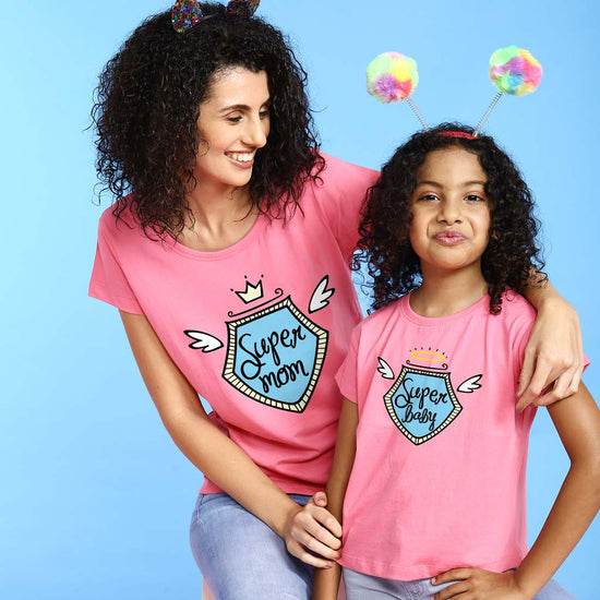 Super Mom Super Baby Tees