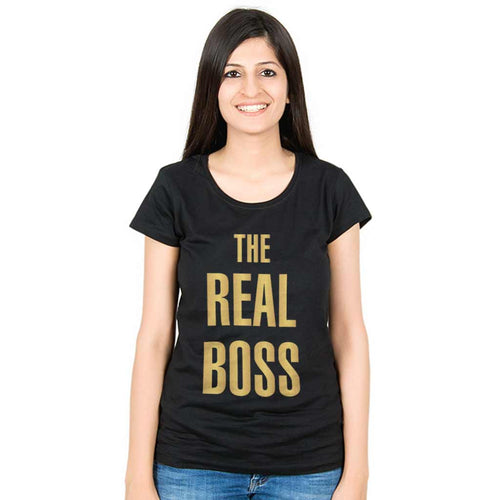 The Boss The Real Boss Mom Baby Bodysuit And Tees