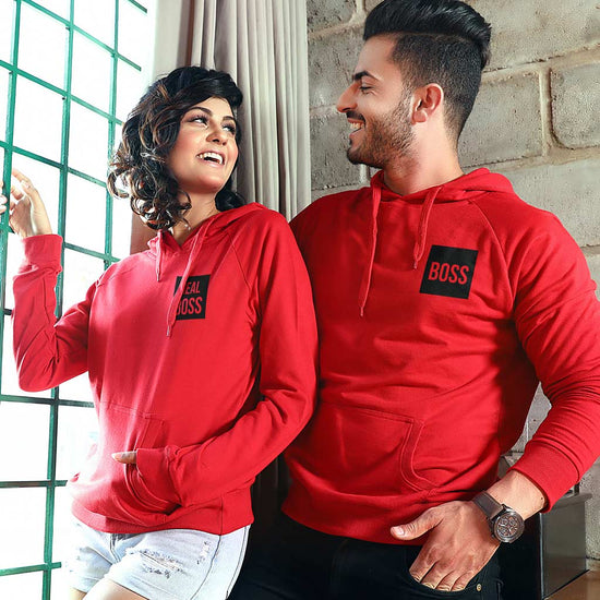 The Real Boss,Matching Hoodies For Couples