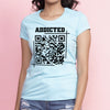Addicted Matching Qr Code Couple Tees for women